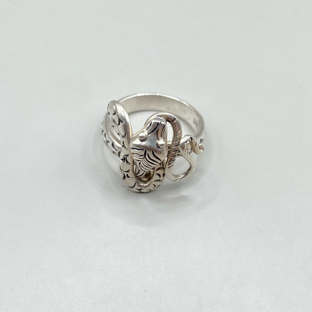 Sterling Silver Artisan Snake Ring - image 4